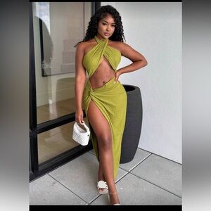 Shein SXY  Halter Cutout Maxi Dress